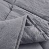 King Size Grey 3 Piece Microfiber Reversible Comforter Set