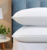 Set of 2 Machine Washable Down Alternative Bed Pillow with Cotton Cover - King