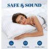 Set of 2 Machine Washable Down Alternative Bed Pillow with Cotton Cover - King