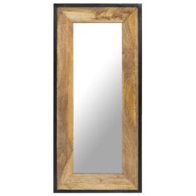 Mirror 43.3"x19.7" Solid Mango Wood