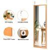 47.5 x 14.5 Inch Wood Frame Full Length Hanging Mirror