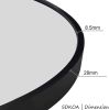 Black 36 IN Metal Round mirror