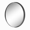 ONLY PICK UP 24" Metal Round Wall Mirror Black Bathroom Entryway Mirror