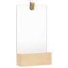 Wall Mirror Solid Pinewood 9.1"x15.6"