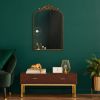 Arch Metal Wall Mirror Décor in Gold