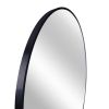 Black 36 IN Metal Round mirror