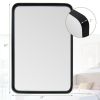 Rectangular Wall Mount Bathroom Mirror with Solid Steel Frame