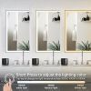 Rectangular Single Aluminum Framed Anti-Fog LED Light Wall Bathroom Vanity Mirror