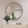 32 IN Metal Round mirror