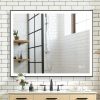 Rectangular Single Aluminum Framed Anti-Fog LED Light Wall Bathroom Vanity Mirror